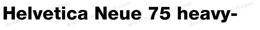 Helvetica Neue 75 heavy字体转换